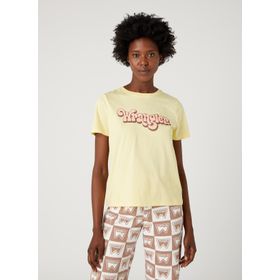Wrangler W7N4D3Y37 Sarı Bisiklet Yaka Kadın T-Shirt