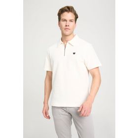 Wrangler W7NQ2052861Y Polo Yaka Beyaz Erkek T-shirt