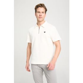 Wrangler W7NQ2052861Y Polo Yaka Beyaz Erkek T-shirt