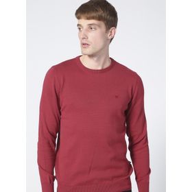 Wrangler W8A02PX2G Kırmızı Knitwear Crew Neck Bisiklet Yaka Regular Fit Düz Erkek Kazak