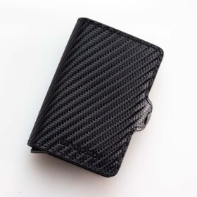 Wrapsol Çiftli Siyah Karbon Mekanizmalı Cüzdan