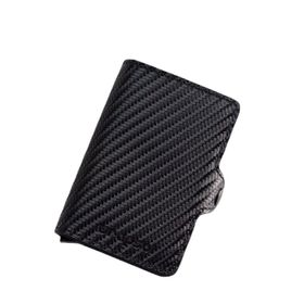Wrapsol Çiftli Siyah Karbon Mekanizmalı Cüzdan