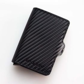 Wrapsol Çiftli Siyah Karbon Mekanizmalı Cüzdan
