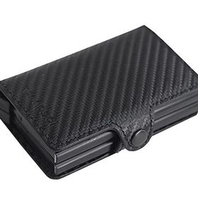 Wrapsol Çiftli Siyah Karbon Mekanizmalı Cüzdan