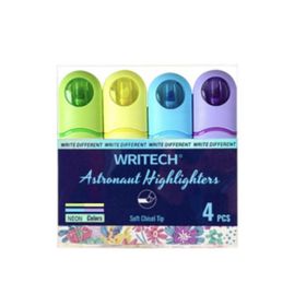Writech W-8154 Astronot Neon Renkler 4'lü Fosforlu Kalem Seti