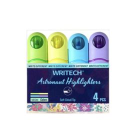 Writech W-8154 Astronot Neon Renkler 4'lü Fosforlu Kalem Seti