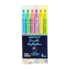 Writech W-822 Silinebilir Pastel 6 Renk Fosforlu Kalem