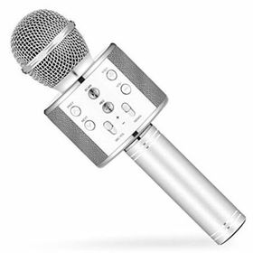 WS-858 Gümüş Bluetooth Karaoke Mikrofon