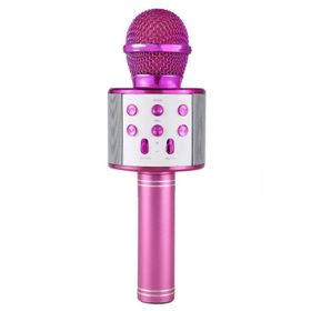 WS-858 Pembe Bluetooth Karaoke Mikrofon