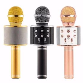 WS-858 Siyah Bluetooth Karaoke Mikrofon
