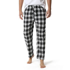 Wslcn Flanel Dokuma Gecelik Pantolon Ekose 10 Erkek Ekose Pijama Altı