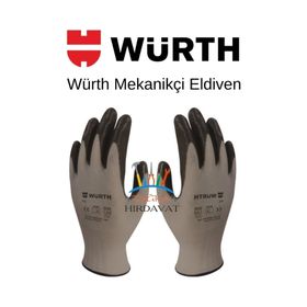Würth 10 Siyah İş Güvenliği Mekanikçi Eldiveni
