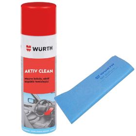 Würth 500 ml Activ Clean Temizleme Köpüğü+130 gr Mavi Güderi Bez