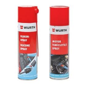 Würth 500 ml Motor Temizleyici Sprey+500 ml Silikon Sprey