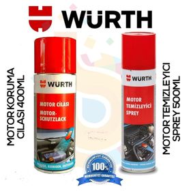 Würth 500 ml Motor Temizleyici Sprey+Würth 400 ml Koruma Cilası
