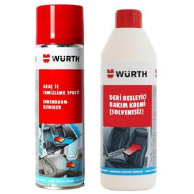 Würth Deri Besleyici Bakım Kremi+500 ml Araç İçi Temizleme Spreyi