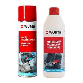 Würth Deri Besleyici Bakım Kremi+500 ml Araç İçi Temizleme Spreyi
