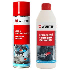 Würth Deri Besleyici Bakım Kremi+500 ml Araç İçi Temizleme Spreyi