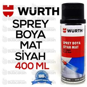 Würth RAL9005 Siyah 400 ml Sprey Tampon Boya Mat