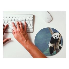 WuW Panda Yuvarlak Kaymaz Taban Mouse Pad