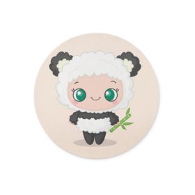 WuW Panda Yuvarlak Kaymaz Taban Mouse Pad