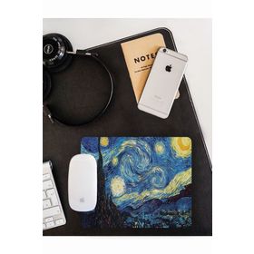 WuW Van Gogh Yıldızlı Starry Night Gece Mouse Pad