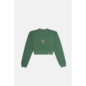 WWF Market Mirket Crop - Yeşil Sweatshirt