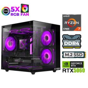 Xaser Sword X50 Mini Ryzen 7 5700X 32GB RAM 1TB SSD 8GB RTX 5060 FreeDOS Oyun Bilgisayarı
