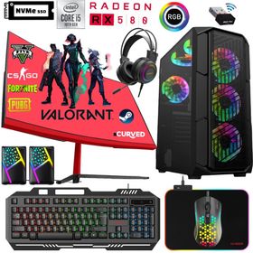 Xaser XSR455 i5-10400F 16GB RAM 256GB SSD 8GB RX 580 FreeDOS 23.8 inç Monitör Oyun Bilgisayarı