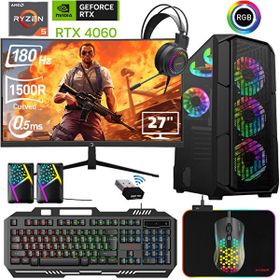 Xaser XSR480 Ryzen 5 5600 32GB RAM 512GB SSD 8GB RTX 4060 FreeDOS 27 inç Monitör Oyun Bilgisayarı