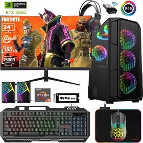 Xaser XSR595 Ryzen 5 5600 32GB RAM 512GB SSD 6GB RTX 3050 FreeDOS 24 inç Monitör Oyun Bilgisayarı