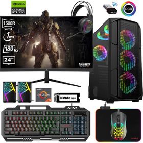 Xaser XSR608 Ryzen 5 5600 32GB RAM 1TB SSD 12GB RTX 3060 FreeDOS 24 inç Monitör Oyun Bilgisayarı