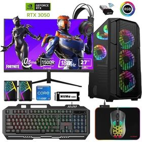 Xaser XSR660 i5-11400F 32GB RAM 1TB SSD 12GB RTX 3050 FreeDOS 27 inç Monitör Oyun Bilgisayarı