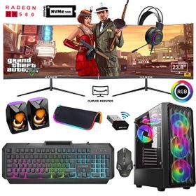 Xaser XSR753 i5-4570 16GB RAM 512GB SSD 8GB RX 580 FreeDOS 24 inç Dual Monitör Oyun Bilgisayarı