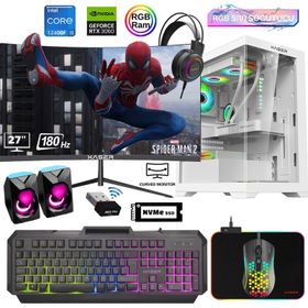 Xaser XSR801 i5-12400F 16GB RAM 512GB SSD 12GB RTX 3060 FreeDOS 27 inç Monitör Oyun Bilgisayarı