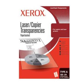 Xerox Mono Fotokopi Makineleri ve Lazer Yazıcılar İçin Premium Transparencies A4 Şeffaf Film
