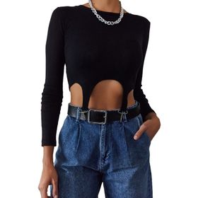 Xhan 1KZK2-11043 Siyah Kanca Detaylı Kadın Bluz