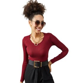 Xhan 2KXK2-45456-05 Bordo Kadın Bluz