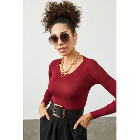Xhan 2KXK2-45456-05 Bordo Kadın Bluz