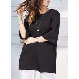 Xhan 9KXK2-42904-02 Siyah Boyfriend Basic Kadın T-Shirt
