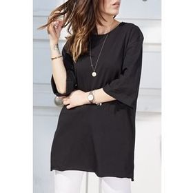 Xhan 9KXK2-42904-02 Siyah Boyfriend Basic Kadın T-Shirt