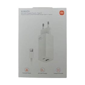 Xiaomi 65 Watt Type-A + Type-C Beyaz Şarj Adaptörü