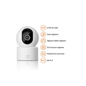 Xiaomi C302 2K 3MP 360 Derece Gece Görüşlü IP Wi-Fi Güvenlik Kamerası