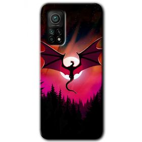 Xiaomi Mi 10 T Hd Desen Baskılı Dragon Night Arka Kapak Kılıf