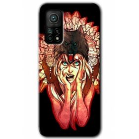 Xiaomi Mi 10 T Hd Desen Baskılı Kurt Kız Arka Kapak Kılıf