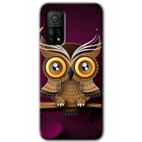 Xiaomi Mi 10 T Hd Desen Baskılı Owl Bird Branch Arka Kapak Kılıf