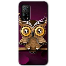 Xiaomi Mi 10 T Hd Desen Baskılı Owl Bird Branch Arka Kapak Kılıf