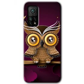 Xiaomi Mi 10 T Hd Desen Baskılı Owl Bird Branch Arka Kapak Kılıf