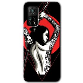 Xiaomi Mi 10 T Hd Desen Baskılı Samurai Girl Arka Kapak Kılıf