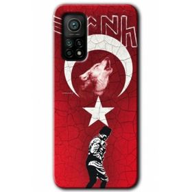 Xiaomi Mi 10 T Pro Hd Desen Baskılı Bozkurt Atam Arka Kapak Kılıf